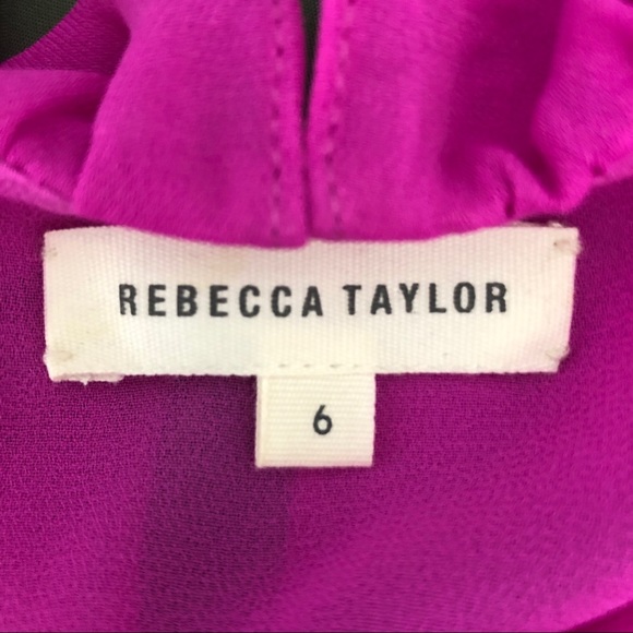 Rebecca Taylor Double Layer Aerin Top Fuchsia - Picture 9 of 11